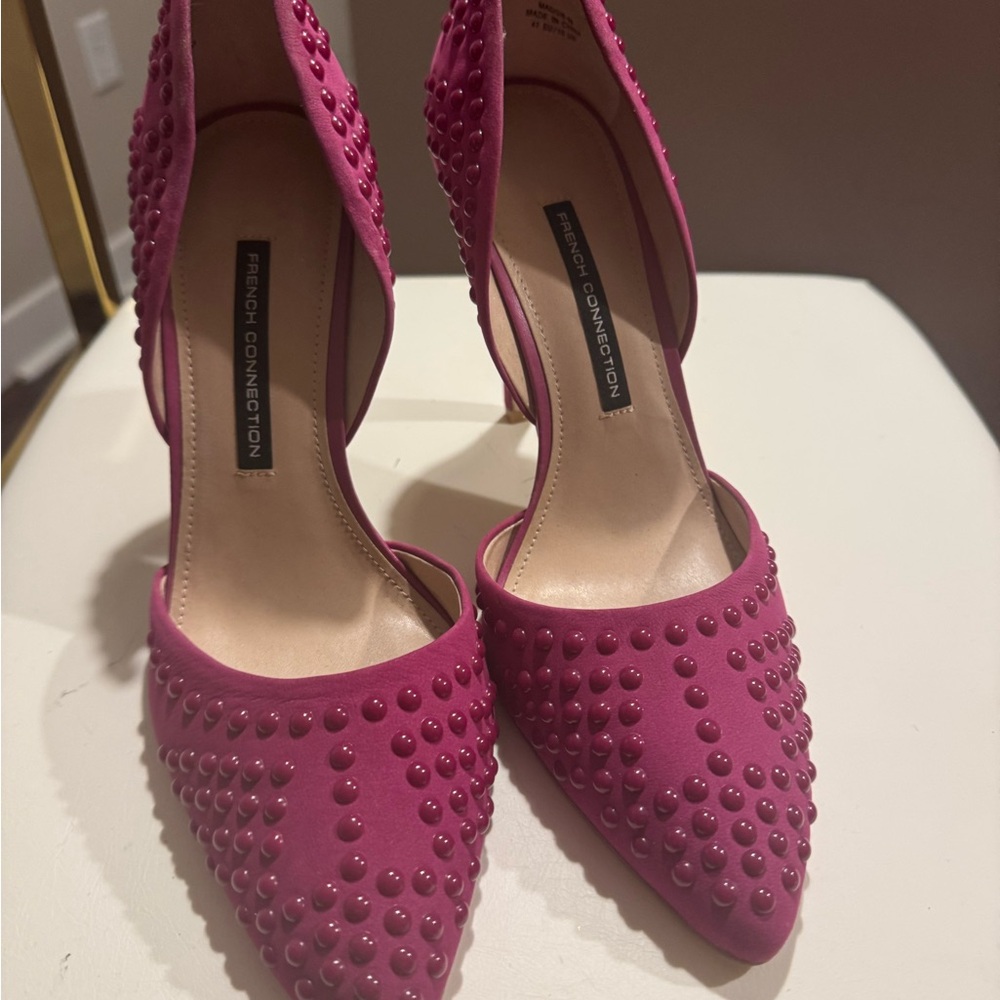 French Connection Pink Studded Heels